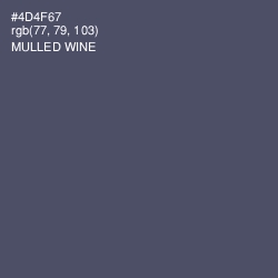 #4D4F67 - Mulled Wine Color Image