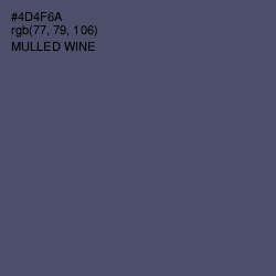 #4D4F6A - Mulled Wine Color Image