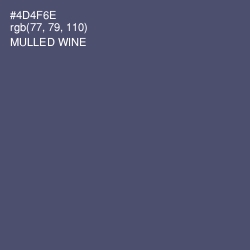 #4D4F6E - Mulled Wine Color Image