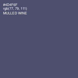#4D4F6F - Mulled Wine Color Image