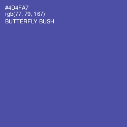 #4D4FA7 - Butterfly Bush Color Image