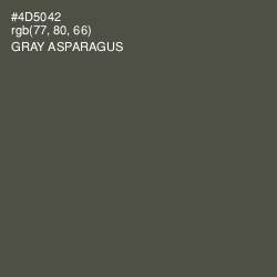 #4D5042 - Gray Asparagus Color Image