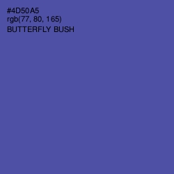 #4D50A5 - Butterfly Bush Color Image