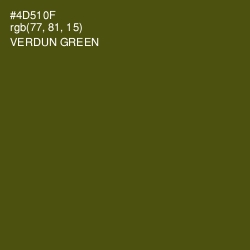#4D510F - Verdun Green Color Image