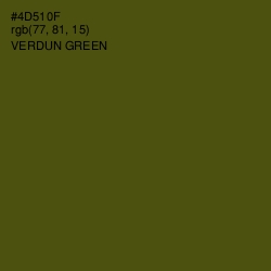 #4D510F - Verdun Green Color Image