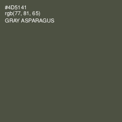 #4D5141 - Gray Asparagus Color Image