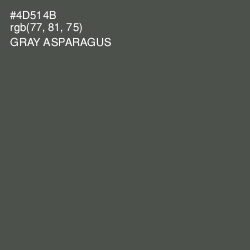 #4D514B - Gray Asparagus Color Image