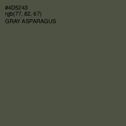 #4D5243 - Gray Asparagus Color Image