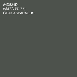 #4D524D - Gray Asparagus Color Image