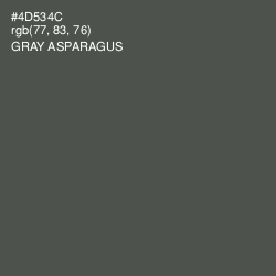 #4D534C - Gray Asparagus Color Image