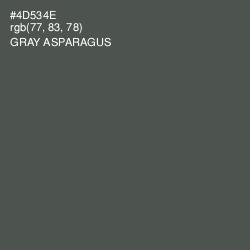 #4D534E - Gray Asparagus Color Image