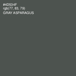 #4D534F - Gray Asparagus Color Image