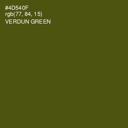 #4D540F - Verdun Green Color Image