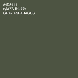 #4D5441 - Gray Asparagus Color Image