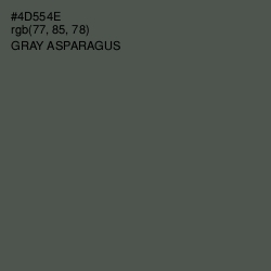 #4D554E - Gray Asparagus Color Image