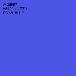 #4D55E7 - Royal Blue Color Image