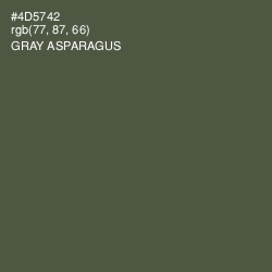 #4D5742 - Gray Asparagus Color Image