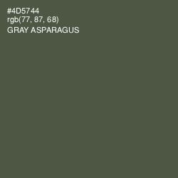 #4D5744 - Gray Asparagus Color Image