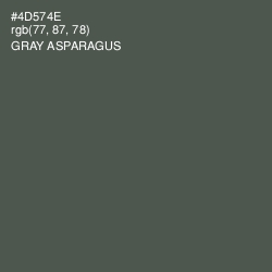 #4D574E - Gray Asparagus Color Image