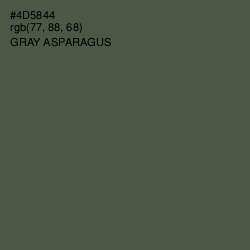 #4D5844 - Gray Asparagus Color Image