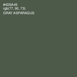 #4D5A49 - Gray Asparagus Color Image