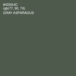 #4D5A4C - Gray Asparagus Color Image