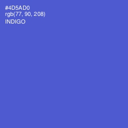 #4D5AD0 - Indigo Color Image