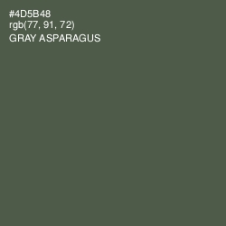 #4D5B48 - Gray Asparagus Color Image