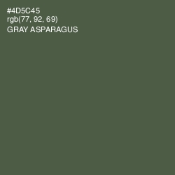 #4D5C45 - Gray Asparagus Color Image