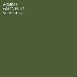 #4D5D36 - Verdigris Color Image