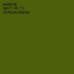 #4D5F0B - Verdun Green Color Image