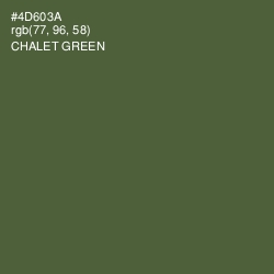 #4D603A - Chalet Green Color Image