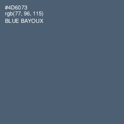 #4D6073 - Blue Bayoux Color Image