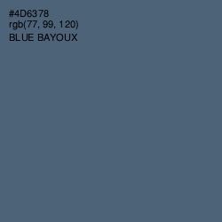 #4D6378 - Blue Bayoux Color Image