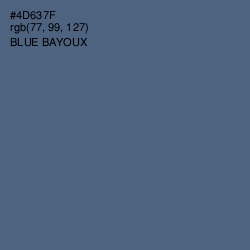 #4D637F - Blue Bayoux Color Image