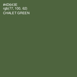 #4D643E - Chalet Green Color Image