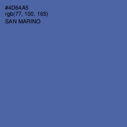 #4D64A5 - San Marino Color Image