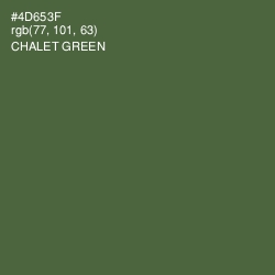 #4D653F - Chalet Green Color Image