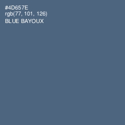 #4D657E - Blue Bayoux Color Image