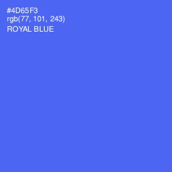 #4D65F3 - Royal Blue Color Image