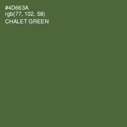 #4D663A - Chalet Green Color Image