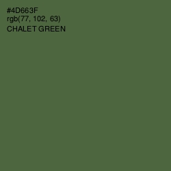 #4D663F - Chalet Green Color Image