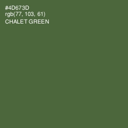 #4D673D - Chalet Green Color Image