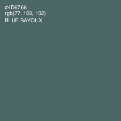 #4D6766 - Blue Bayoux Color Image