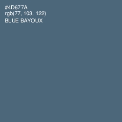 #4D677A - Blue Bayoux Color Image