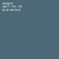 #4D6876 - Blue Bayoux Color Image