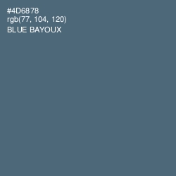 #4D6878 - Blue Bayoux Color Image