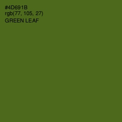 #4D691B - Green Leaf Color Image