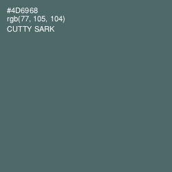 #4D6968 - Cutty Sark Color Image