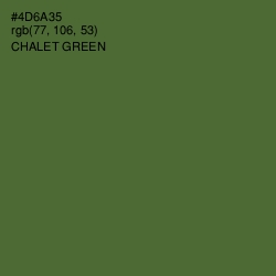 #4D6A35 - Chalet Green Color Image